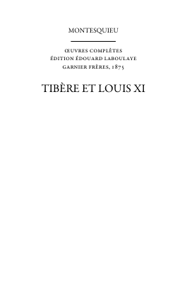 Couverture de Montesquieu - 10 Tibère et Louis XI
